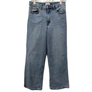 Nine West Womens Wide Leg Jeans Sz 6 Blue Denim High Rise Casual Retro Y2K Style